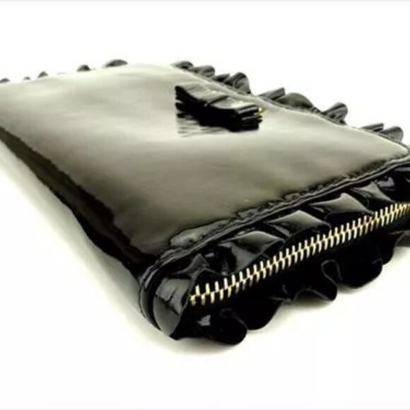 miumiu Wallet Purse Long Wallet Black Gold Woman Authentic Used - Picture 6 of 13